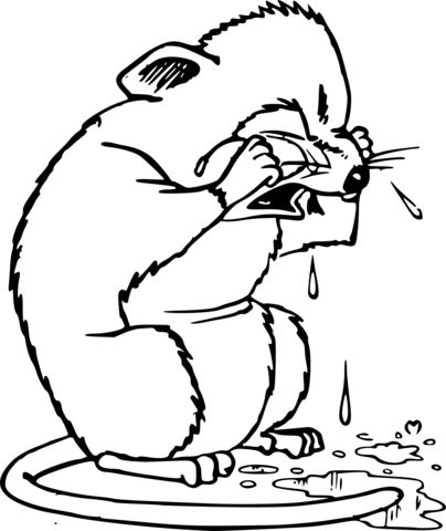 Crying Dormouse Coloring Page